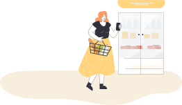 Consommateur effectuant ses courses